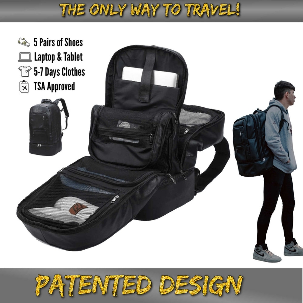 Sole Premise Backpack For Shoes, Clothes, Laptop And Camera